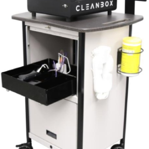 Cleanbox Wellness Cart, various headset/table/device configuration